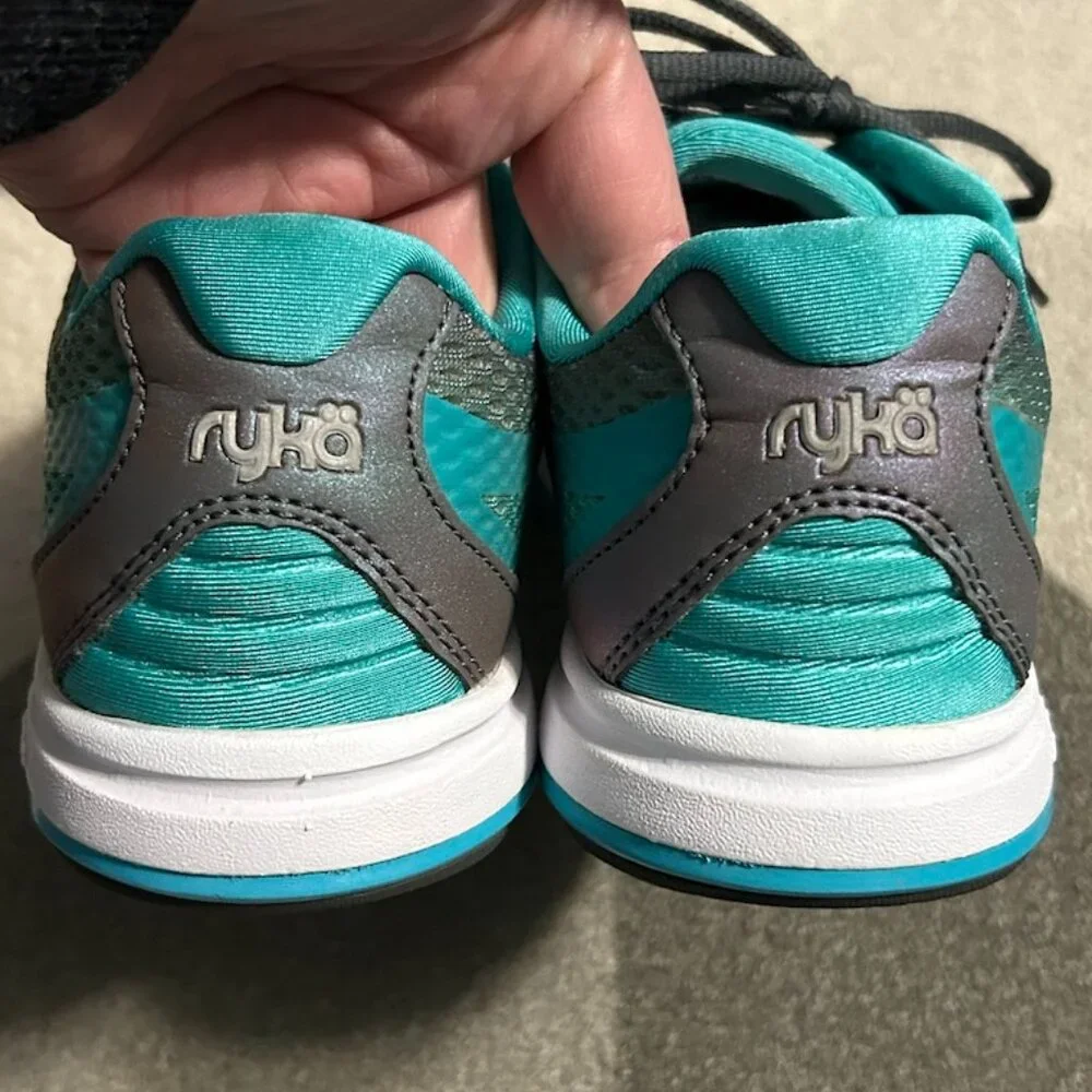Ryka‎ Devotion Plus 2 Walking Sneakers Gray/Teal Women's Size 6